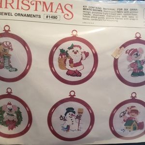 Studio 12 Christmas Crewel  Ornaments  #1490